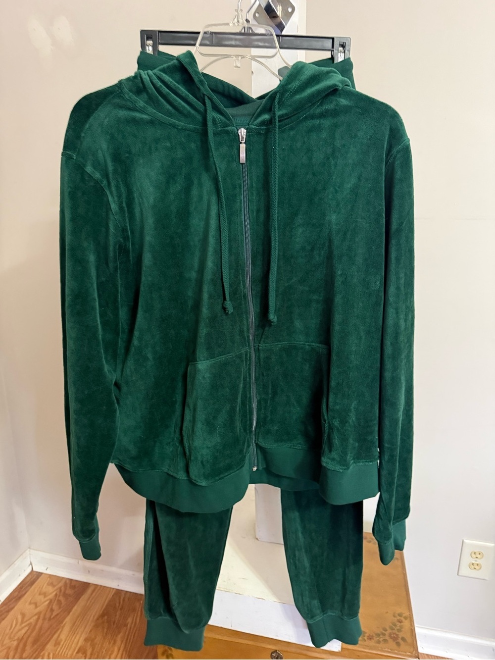 New Green Velour Track Suit